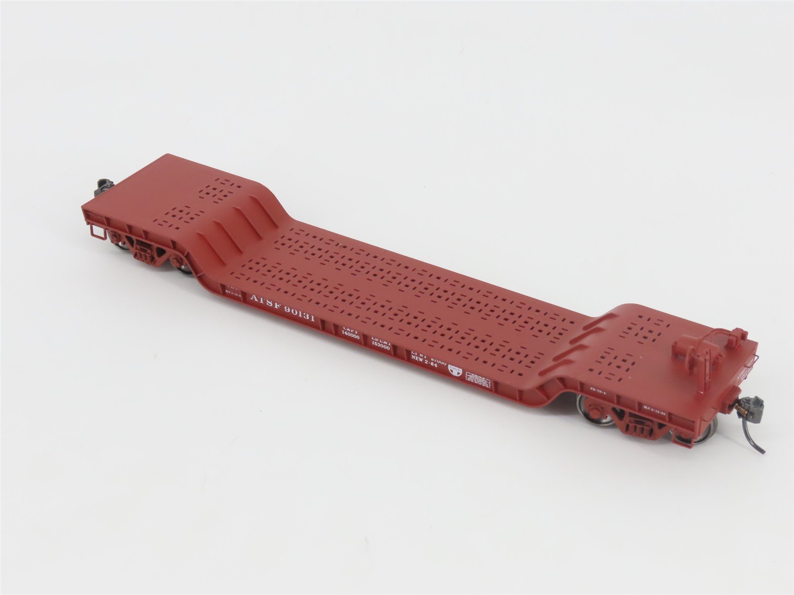 HO ExactRail Evolution EE-1755-1 ATSF Santa Fe Depressed Center Flat Car #90131