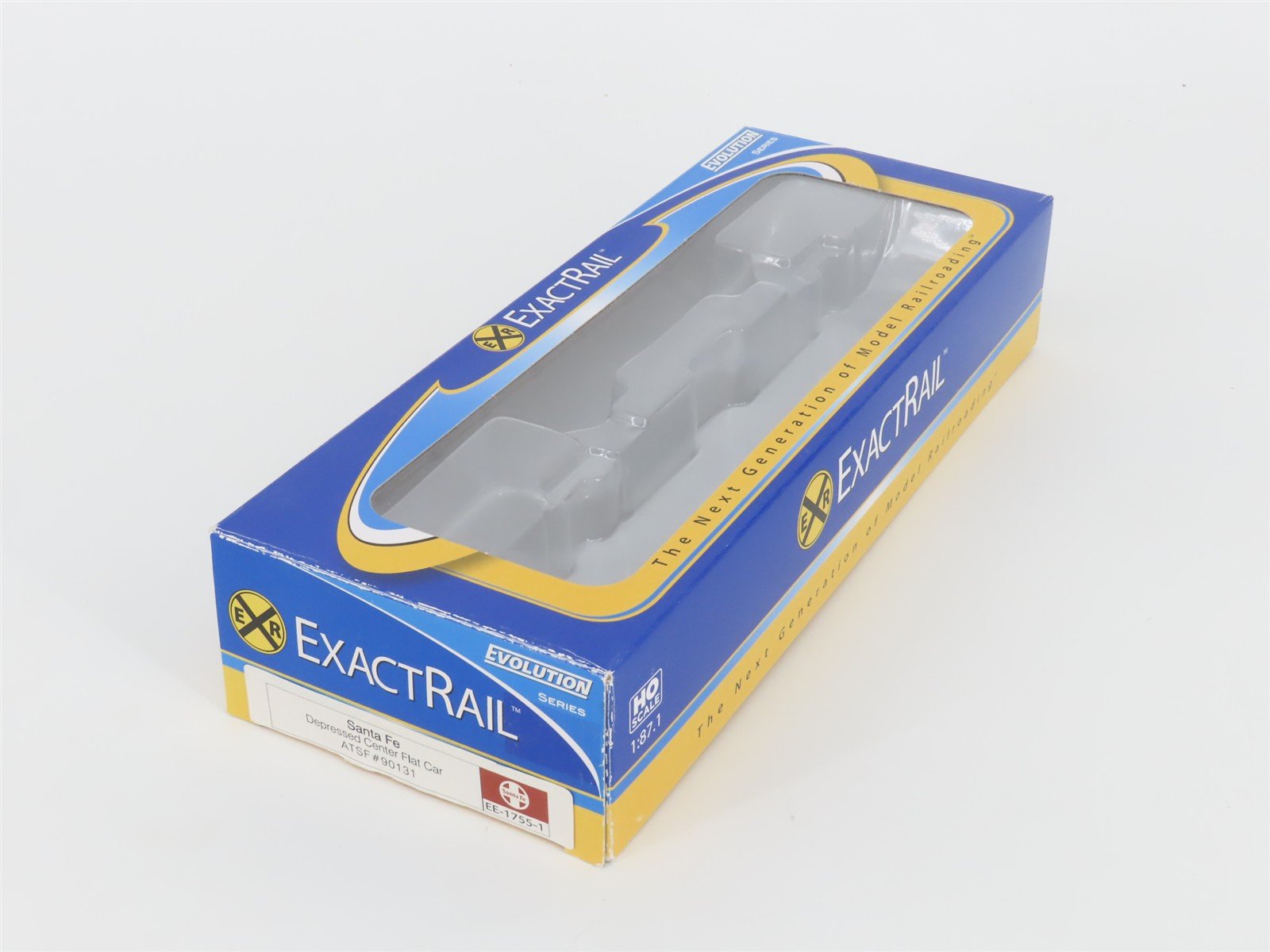 HO ExactRail Evolution EE-1755-1 ATSF Santa Fe Depressed Center Flat Car #90131