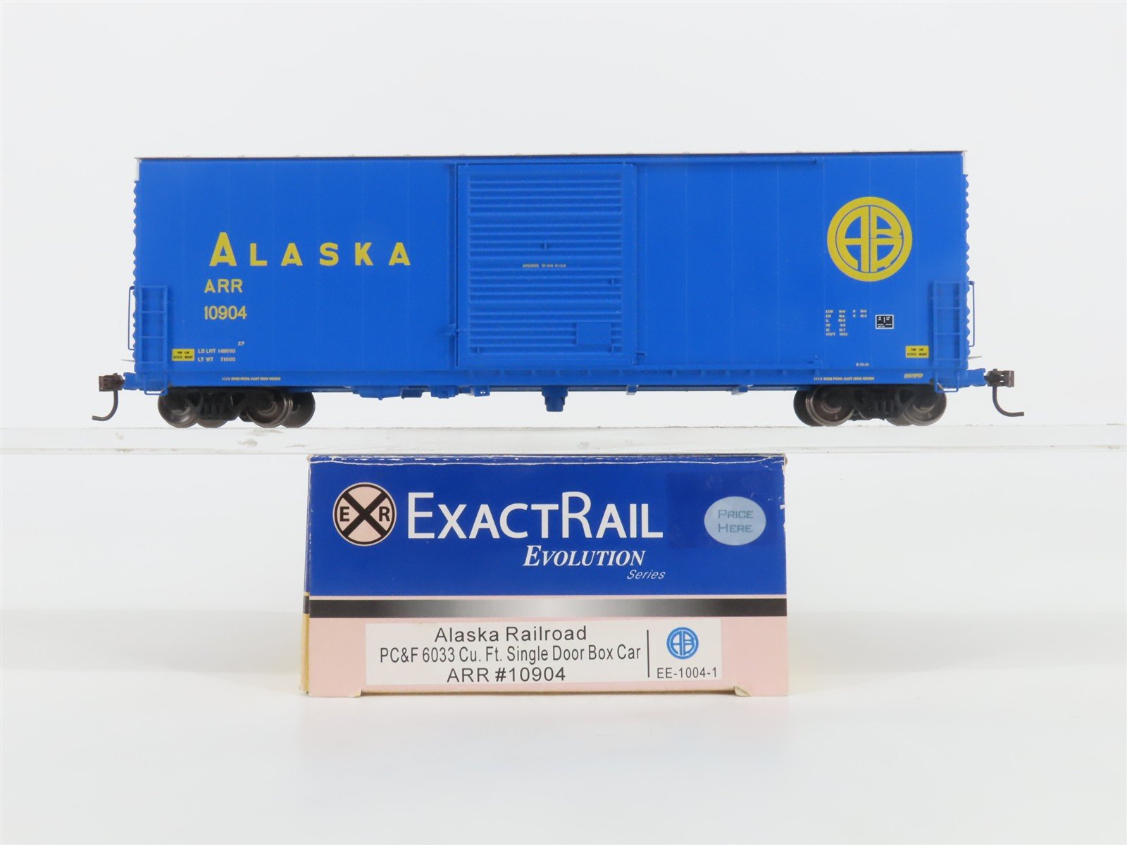 HO Scale ExactRail Evolution Series EE-1004-1 ARR Alaska Box Car #10904
