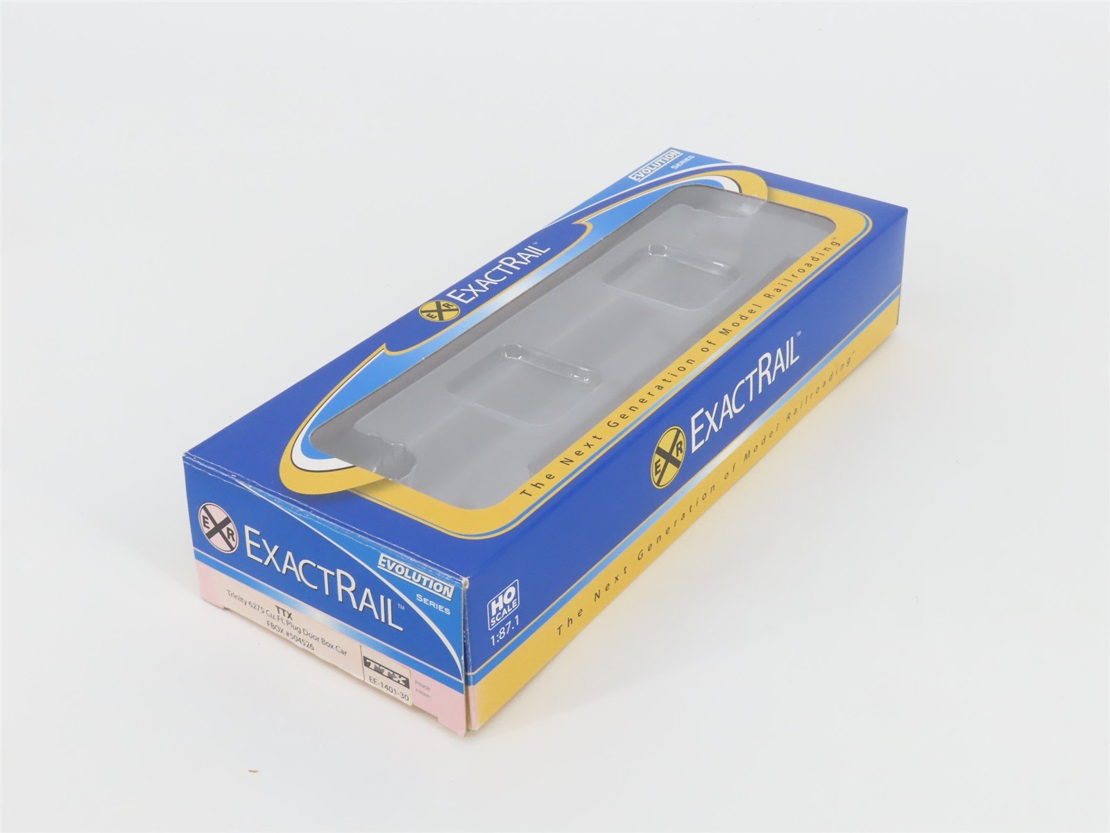 HO Scale ExactRail Evolution Series EE-1401-30 FBOX TTX Plug Door Boxcar #504526