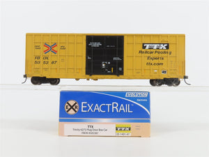 HO Scale ExactRail Evolution Series EE-1401-47 FBOX TTX Plug Door Boxcar #505387