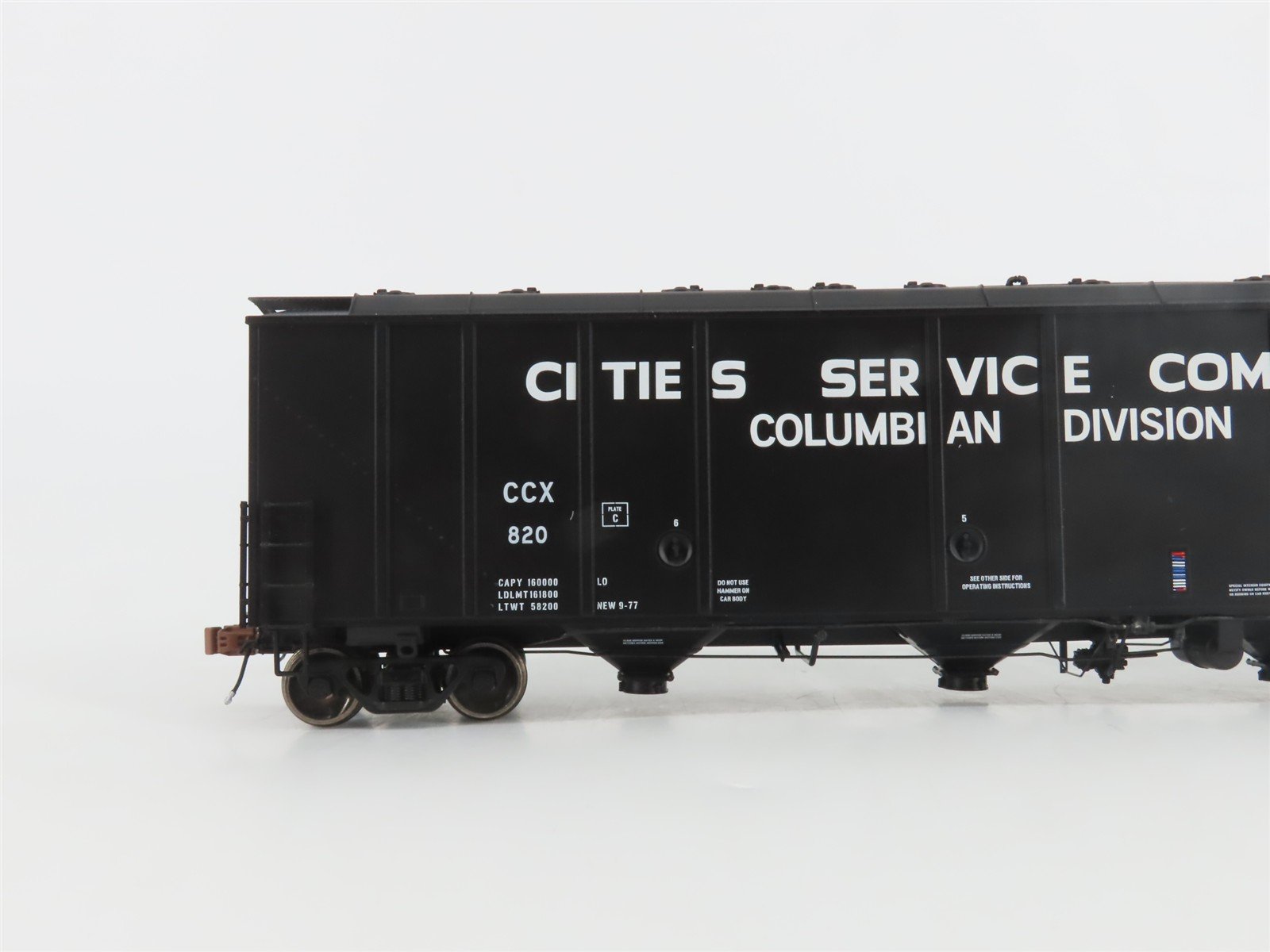 HO Scaletrains.com Rivet Counter SXT30263 CCX Cities Service 3-Bay Hopper #820