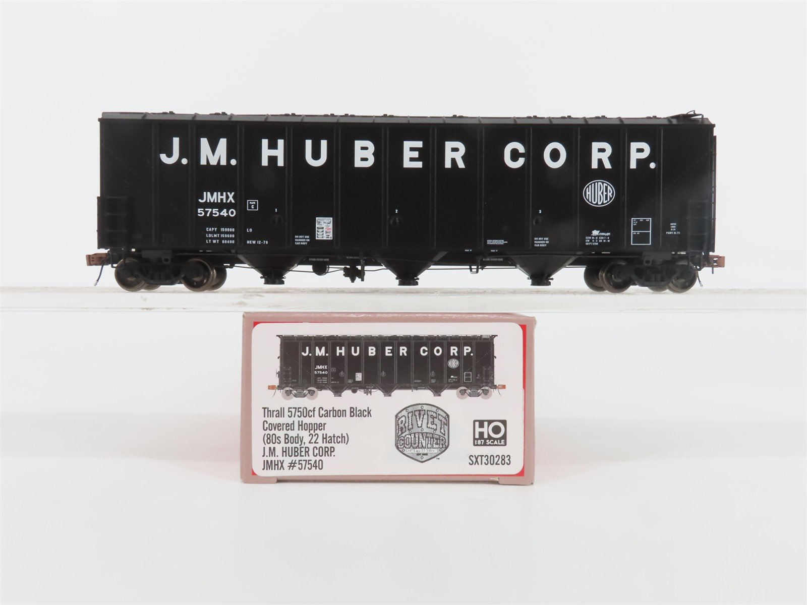 HO Scaletrains.com Rivet Counter SXT30283 JMHX J.M. Huber 3-Bay Hopper #57540