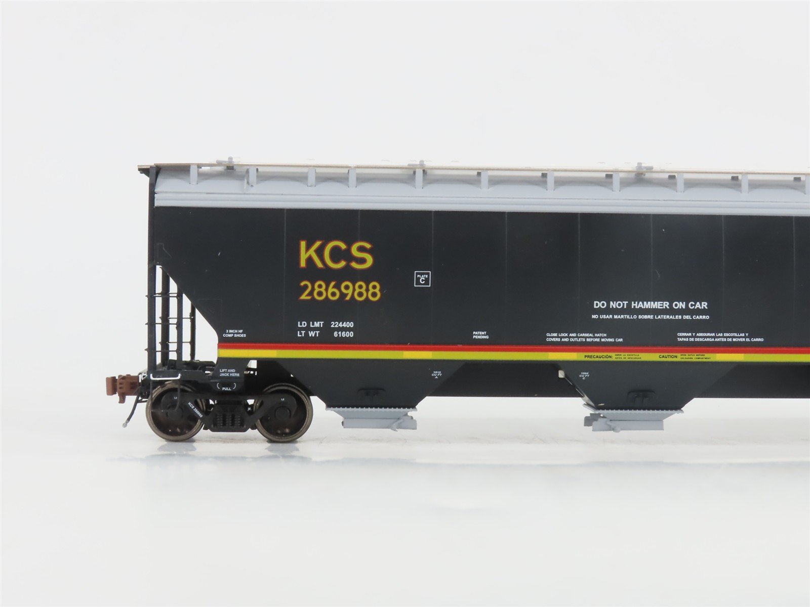 HO Scaletrains.com Rivet Counter SXT30822 KCS 3-Bay Covered Hopper #286988