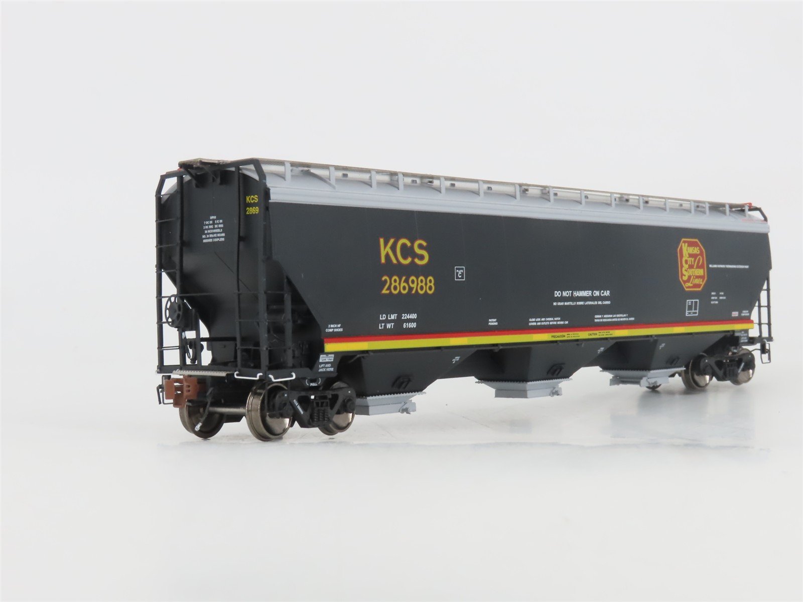 HO Scaletrains.com Rivet Counter SXT30822 KCS 3-Bay Covered Hopper #286988