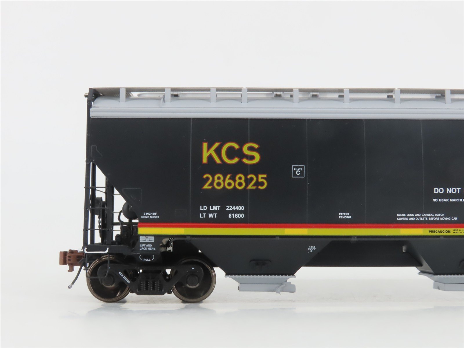 HO Scaletrains.com Rivet Counter SXT30819 KCS 3-Bay Covered Hopper #286825