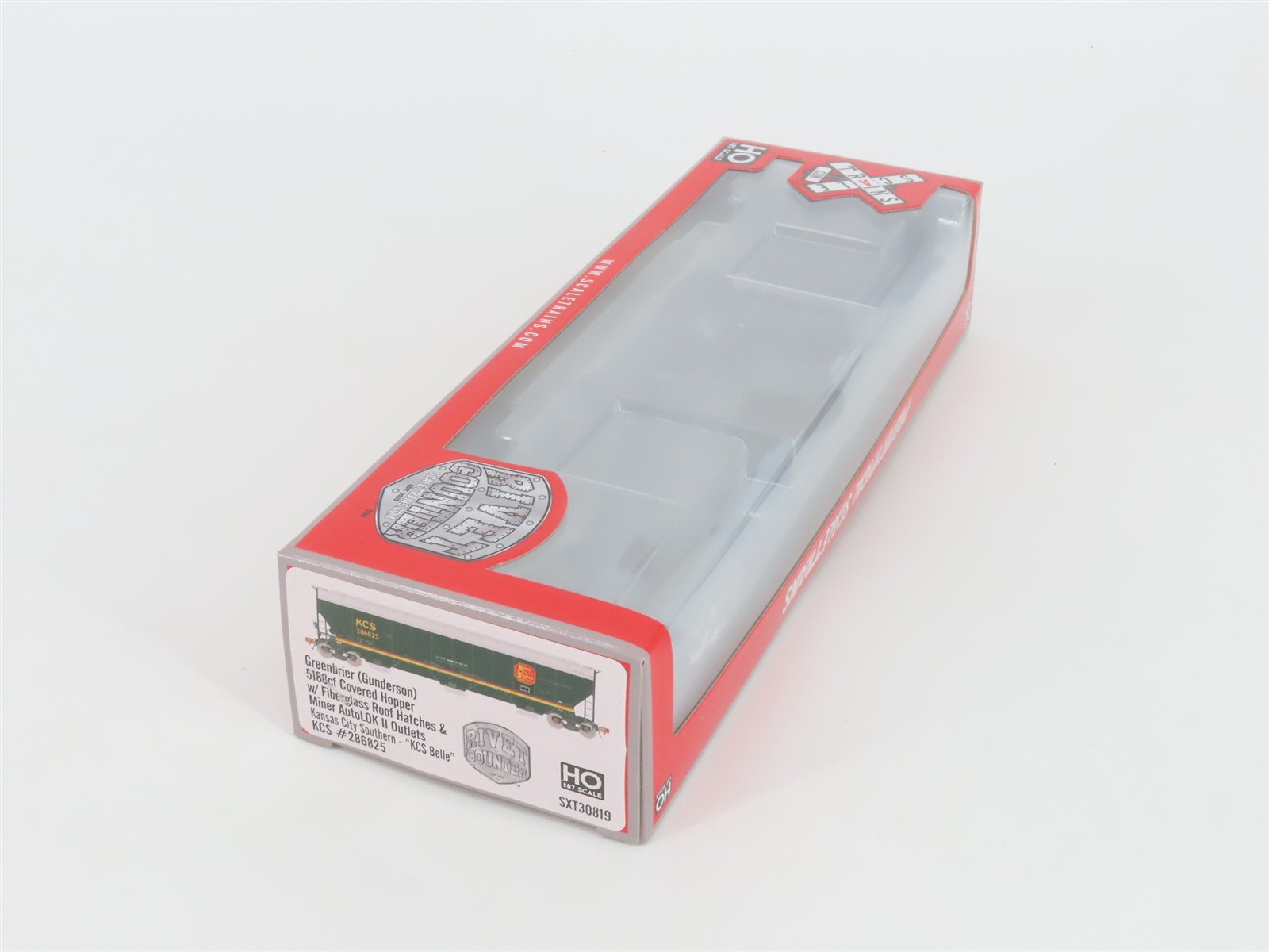 HO Scaletrains.com Rivet Counter SXT30819 KCS 3-Bay Covered Hopper #286825