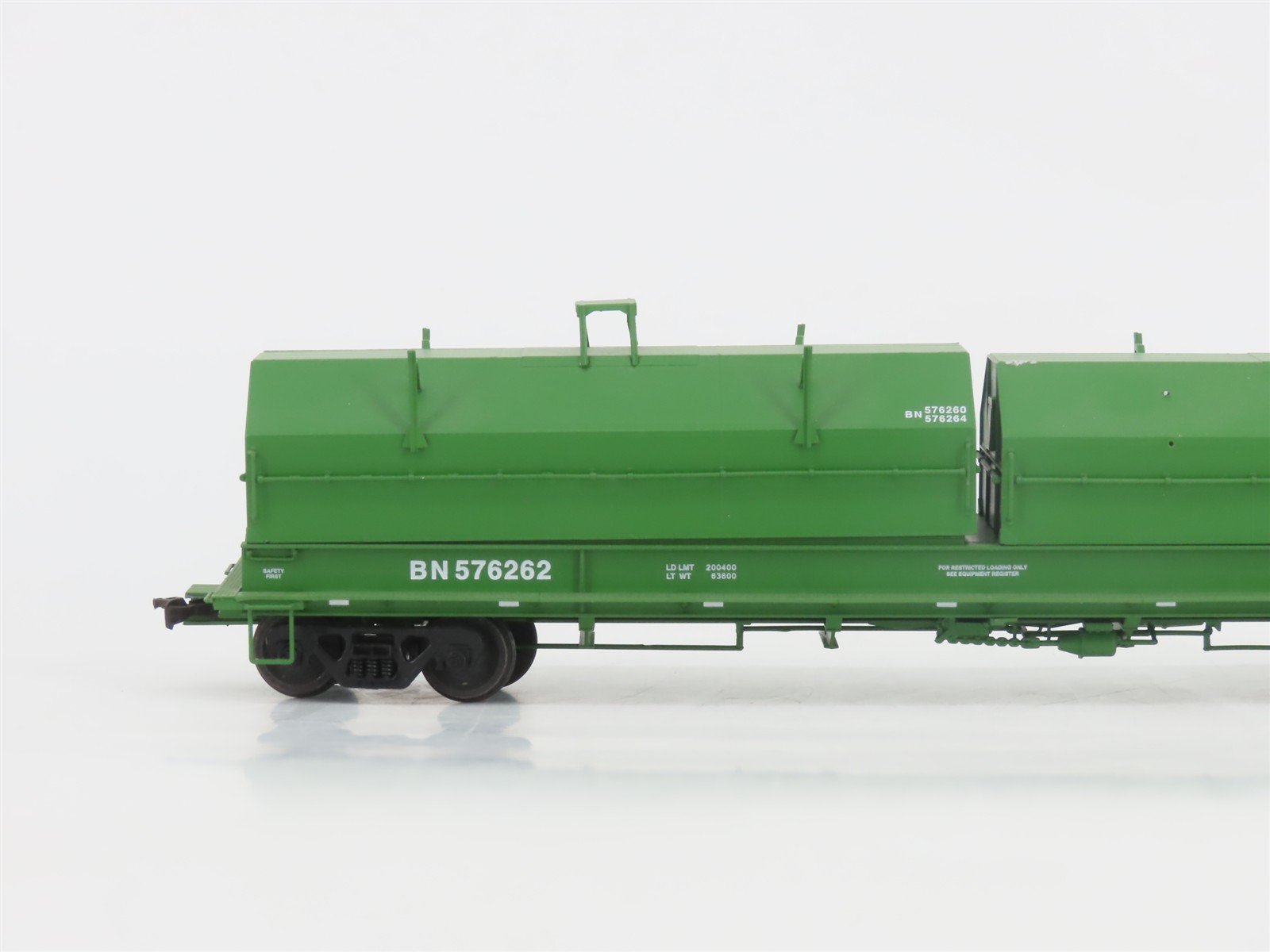 HO Scale Red Caboose RR-32511-3 BN Burlington Northern 100-Ton Coil Car #576262