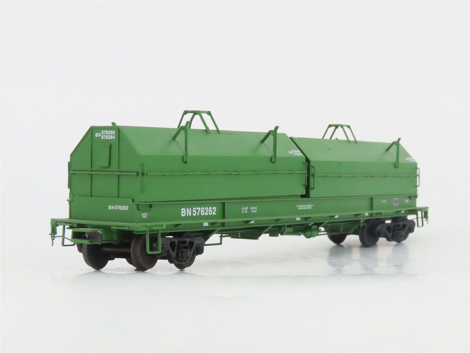 HO Scale Red Caboose RR-32511-3 BN Burlington Northern 100-Ton Coil Car #576262