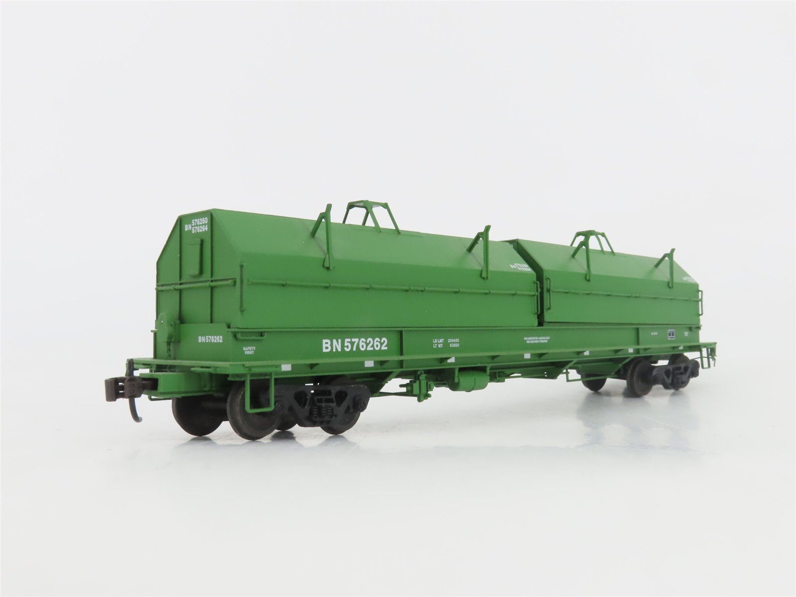 HO Scale Red Caboose RR-32511-3 BN Burlington Northern 100-Ton Coil Car #576262