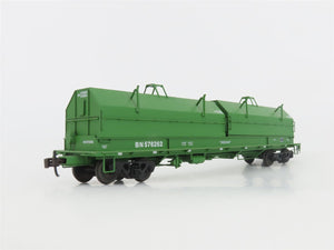 HO Scale Red Caboose RR-32511-3 BN Burlington Northern 100-Ton Coil Car #576262