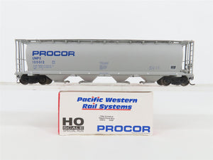 HO Scale InterMountain PWRS 1015F UNPX Procor 4-Bay Covered Hopper #120012