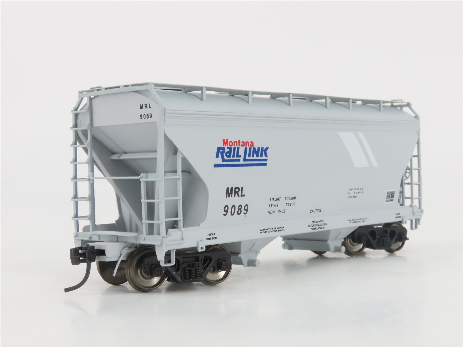 HO InterMountain PWRS 1055F MRL Montana Rail Link 2-Bay Hopper #9089 w/ Graffiti