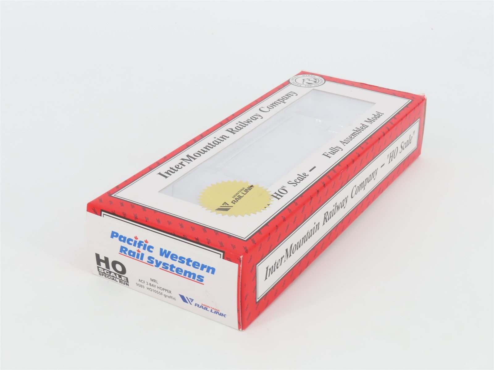 HO InterMountain PWRS 1055F MRL Montana Rail Link 2-Bay Hopper #9089 w/ Graffiti