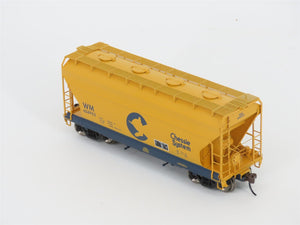 HO Scale Athearn 93935 WM Chessie System ACF 2970 2-Bay Covered Hopper #604952
