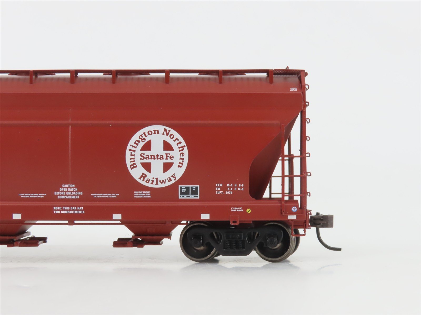 HO Scale Athearn 93921 BNSF Railway ACF 2970 2-Bay Covered Hopper #406269