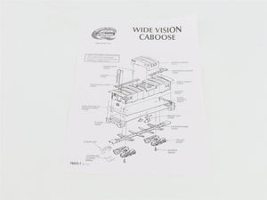 HO Scale Athearn 7501 D&RGW Rio Grande (Orange/Silver) Wide Vision Caboose 01513