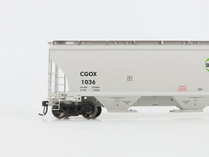 HO Scale Athearn Genesis G4255 CGOX Cargill #1 3-Bay Covered Hopper #1036