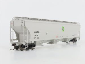 HO Scale Athearn Genesis G4255 CGOX Cargill #1 3-Bay Covered Hopper #1036