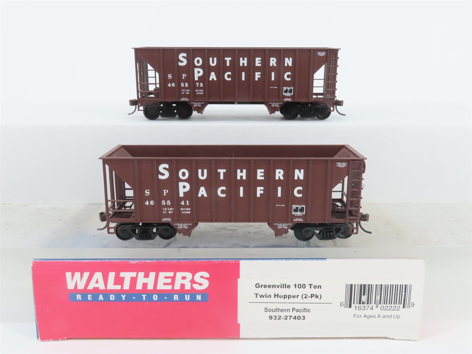 HO Scale Walthers 932-27403 SP Southern Pacific 2-Bay Open Hopper 2-Pack
