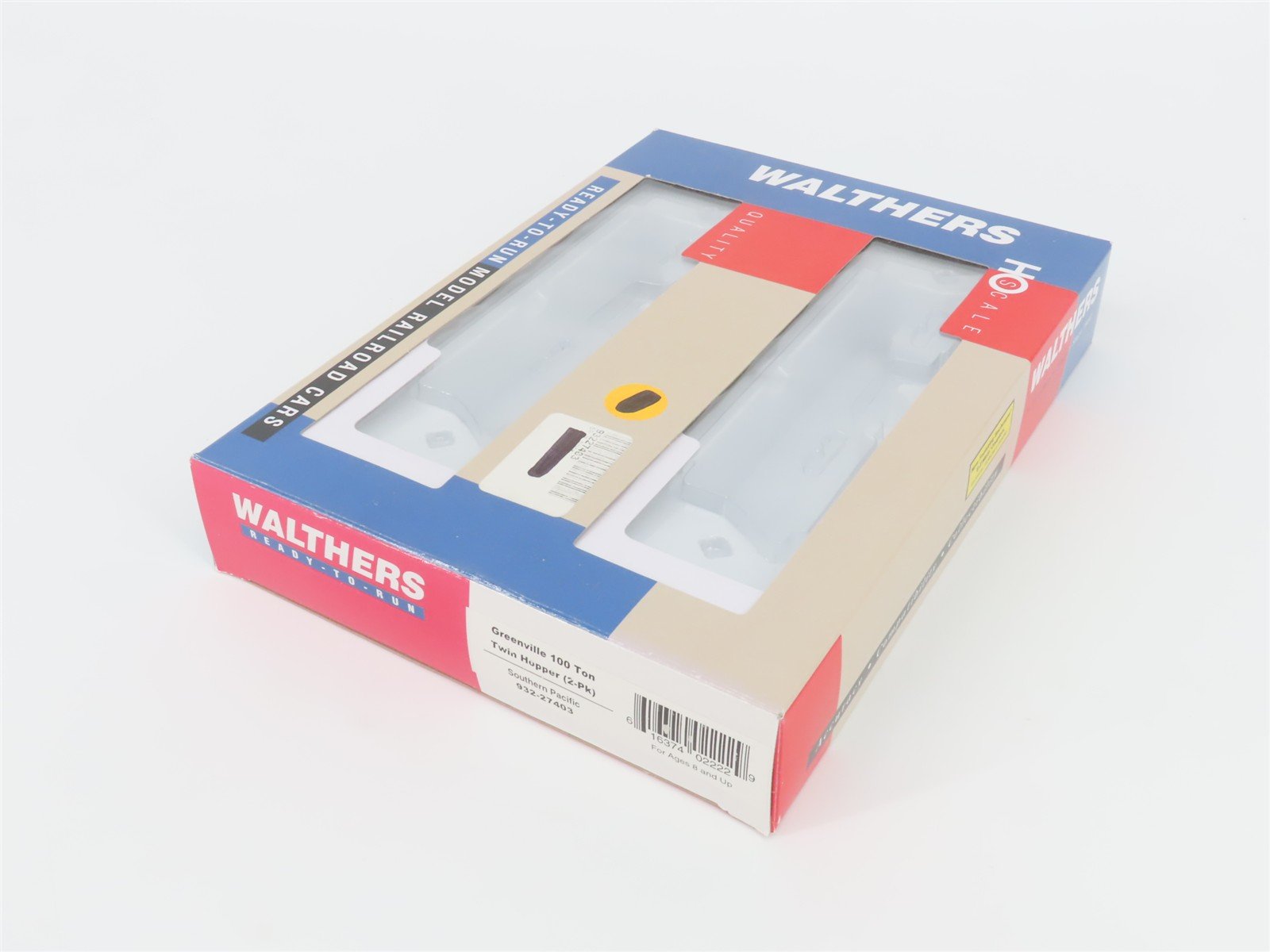HO Scale Walthers 932-27403 SP Southern Pacific 2-Bay Open Hopper 2-Pack