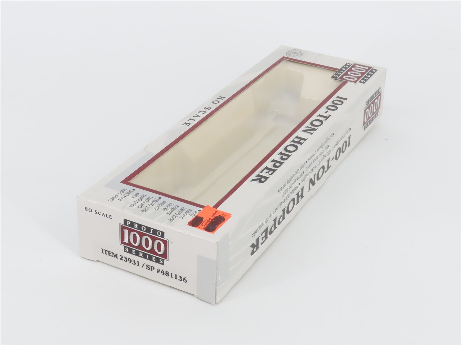 HO Life-Like Proto 1000 Series 23931 SP Southern Pacific 3-Bay Hopper #481136