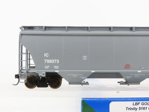HO Scale LBF Gold 211501 IC Illinois Central 5161 3-Bay Covered Hopper #798073