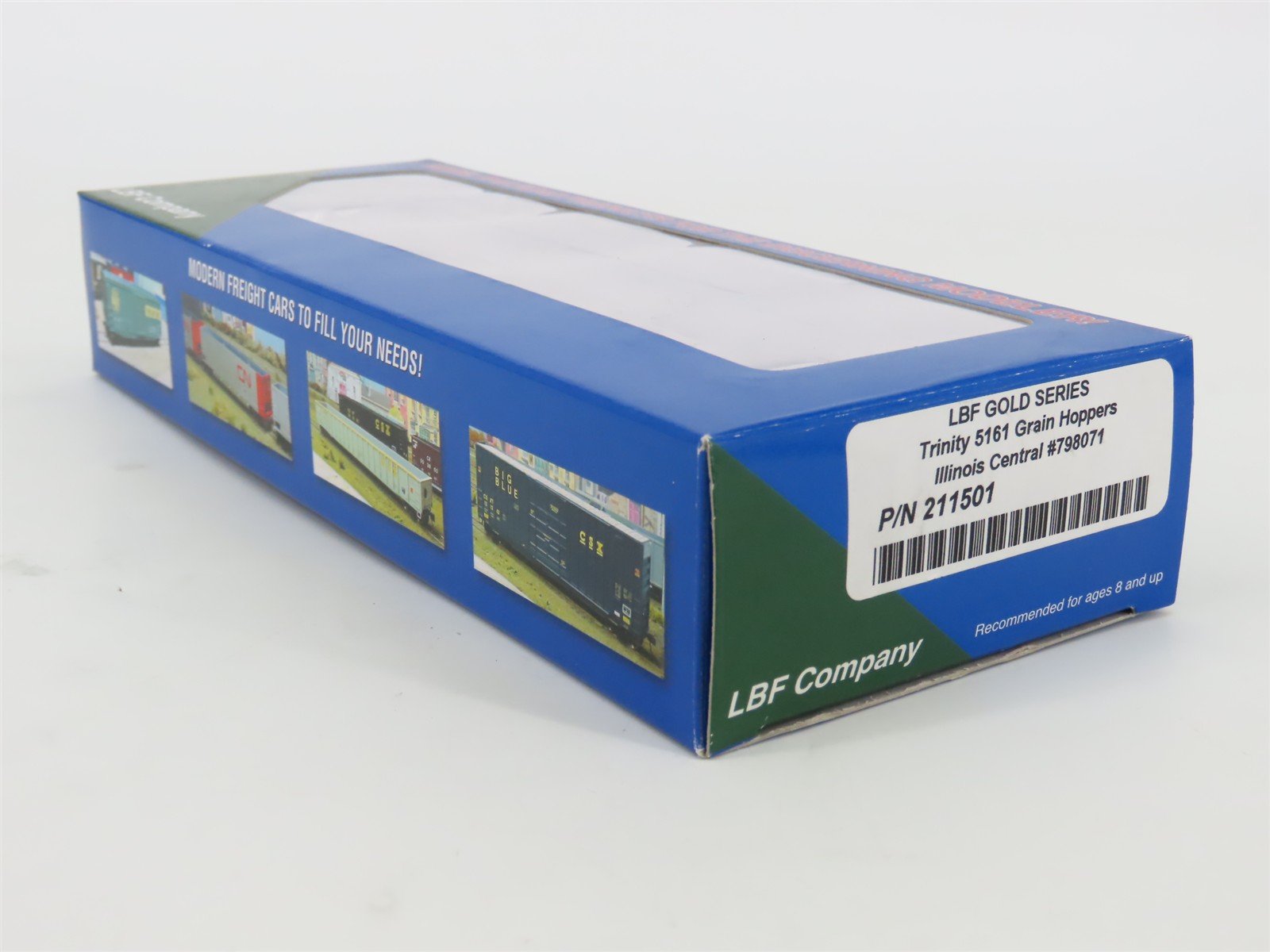 HO Scale LBF Gold 211501 IC Illinois Central 5161 3-Bay Covered Hopper #798073