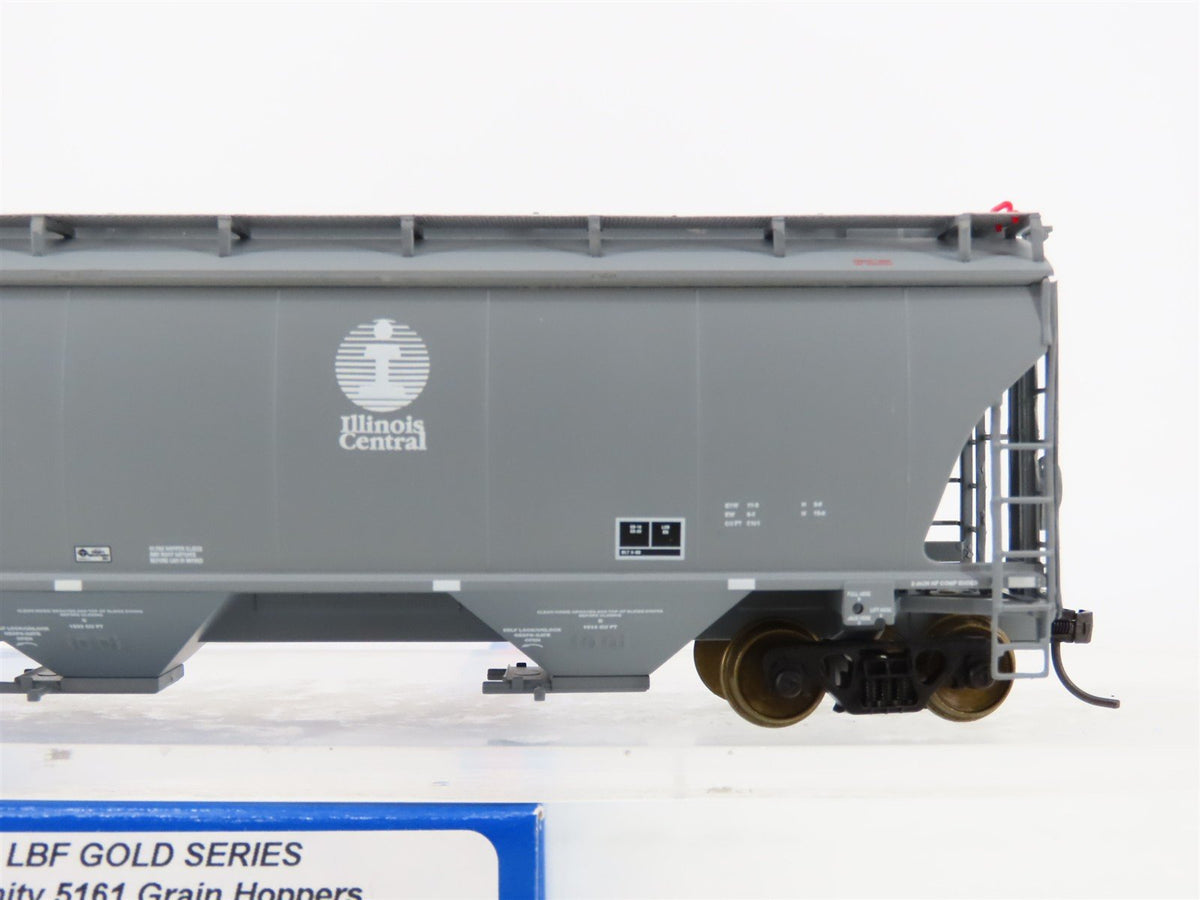 HO Scale LBF Gold 211510 IC Illinois Central 5161 3-Bay Covered Hopper #798090