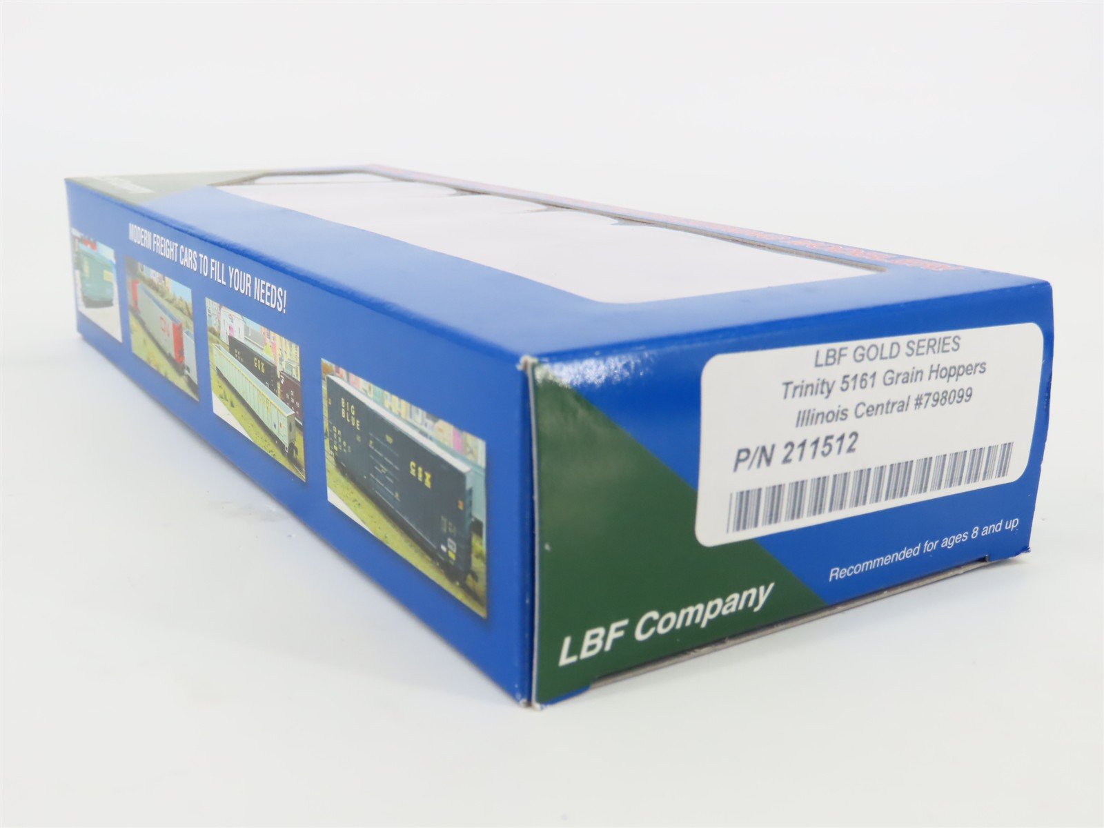 HO Scale LBF Gold 211512 IC Illinois Central 5161 3-Bay Covered Hopper #798099
