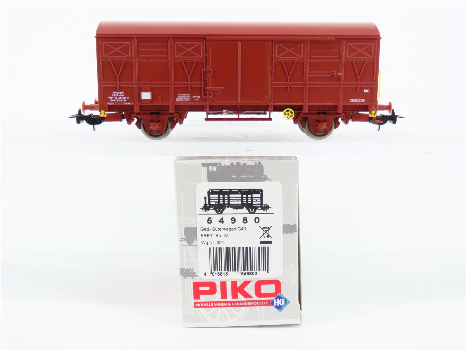 HO Scale Piko 54980 G40 SNCF Railway IV Boxcar #001