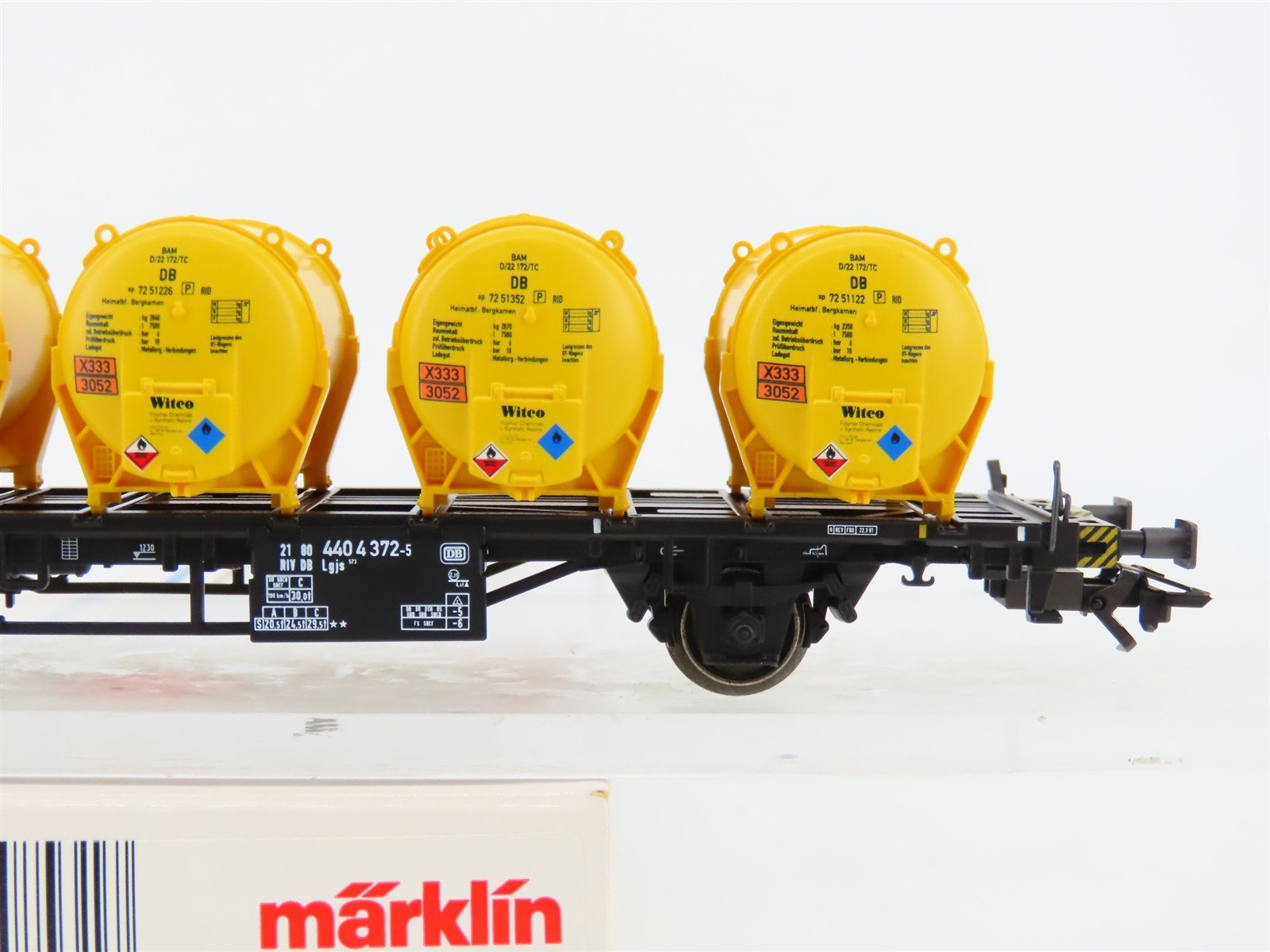 HO Scale Marklin 48531 DB Deutsche Bahn Container Carrier #4404372-5 w/Loads