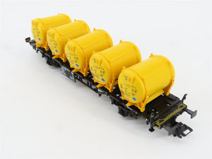 HO Scale Marklin 48531 DB Deutsche Bahn Container Carrier #4404372-5 w/Loads