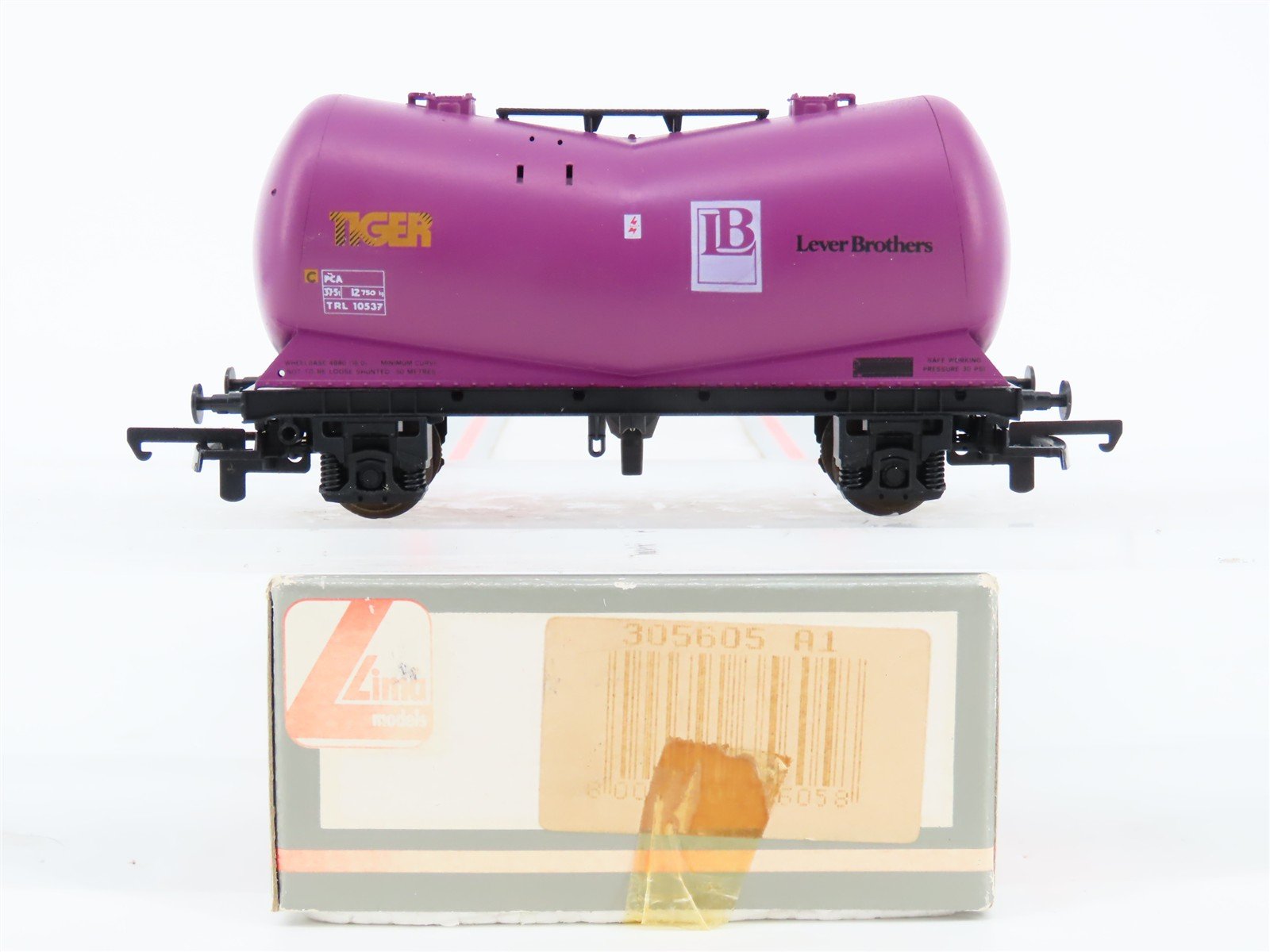 HO Scale Lima 305605A1 Lever Brothers Tiger Tankcar #10537