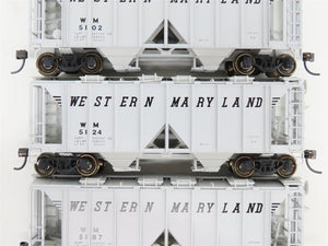 HO Scale Kato 38-0206 WM Western Maryland ACF 70t 2-Bay Covered Hopper 3-Pack
