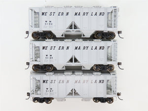 HO Scale Kato 38-0206 WM Western Maryland ACF 70t 2-Bay Covered Hopper 3-Pack