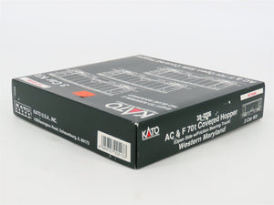 HO Scale Kato 38-0206 WM Western Maryland ACF 70t 2-Bay Covered Hopper 3-Pack