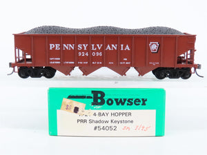 HO Scale Bowser 54052 PRR Pennsylvania 4-Bay Hopper Car #924096 w/Coal Load