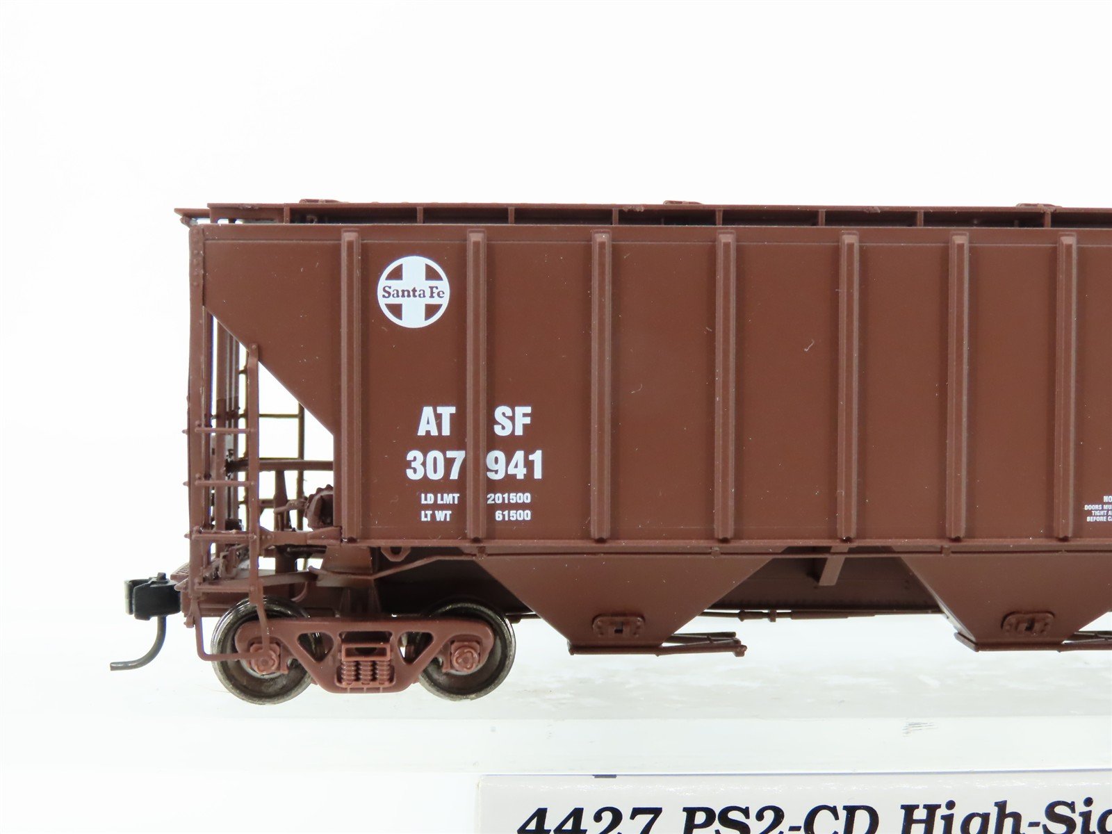 HO Scale Proto 2000 30122 ATSF Santa Fe PS2-CD 3-Bay Covered Hopper #307941