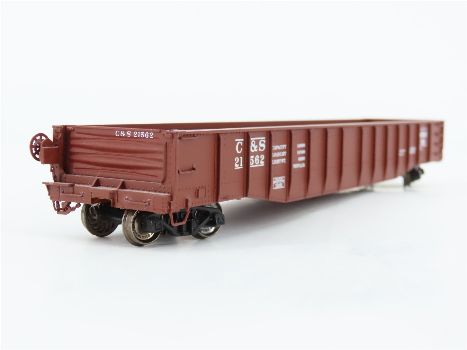 HO Scale Proto 2000 8453 C&S Burlington 52' Drop End Mill Gondola #21562