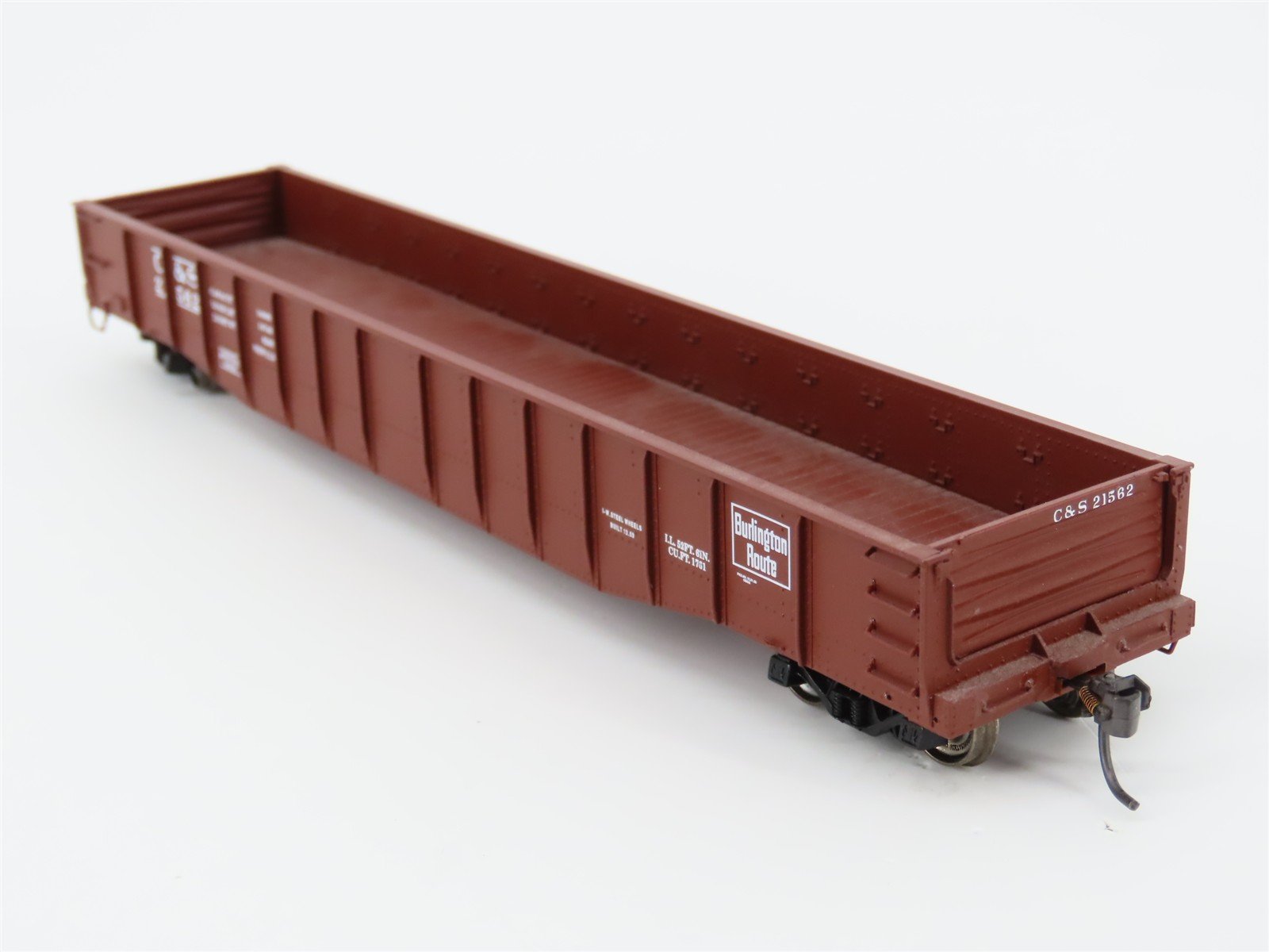 HO Scale Proto 2000 8453 C&S Burlington 52' Drop End Mill Gondola #21562