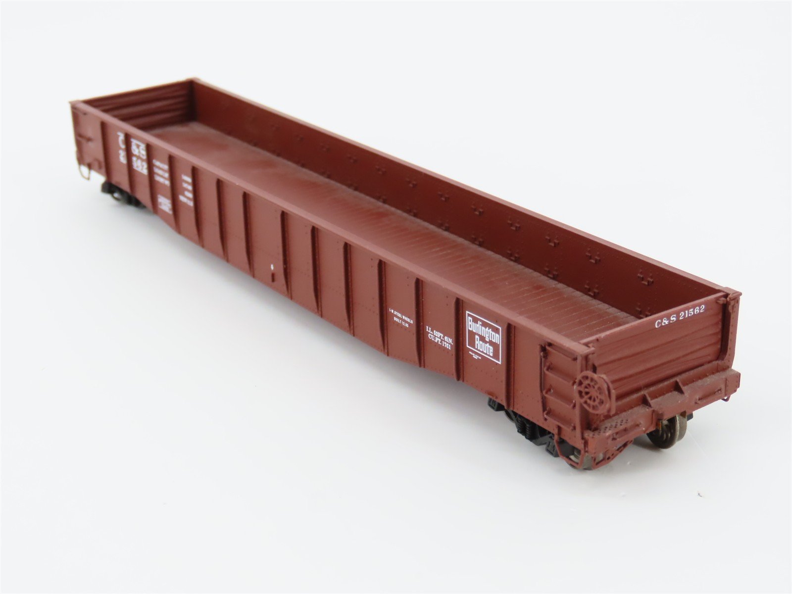 HO Scale Proto 2000 8453 C&S Burlington 52' Drop End Mill Gondola #21562
