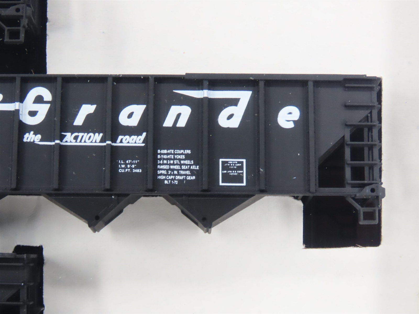 HO Scale Walthers 932-4933 DRGW Rio Grande 100-Ton 4-Bay Hopper Kits 6-Pack #1