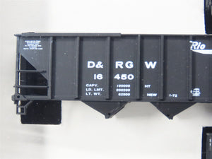 HO Scale Walthers 932-4933 DRGW Rio Grande 100-Ton 4-Bay Hopper Kits 6-Pack #1