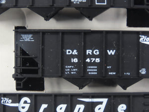 HO Scale Walthers 932-4933 DRGW Rio Grande 100-Ton 4-Bay Hopper Kits 6-Pack #1