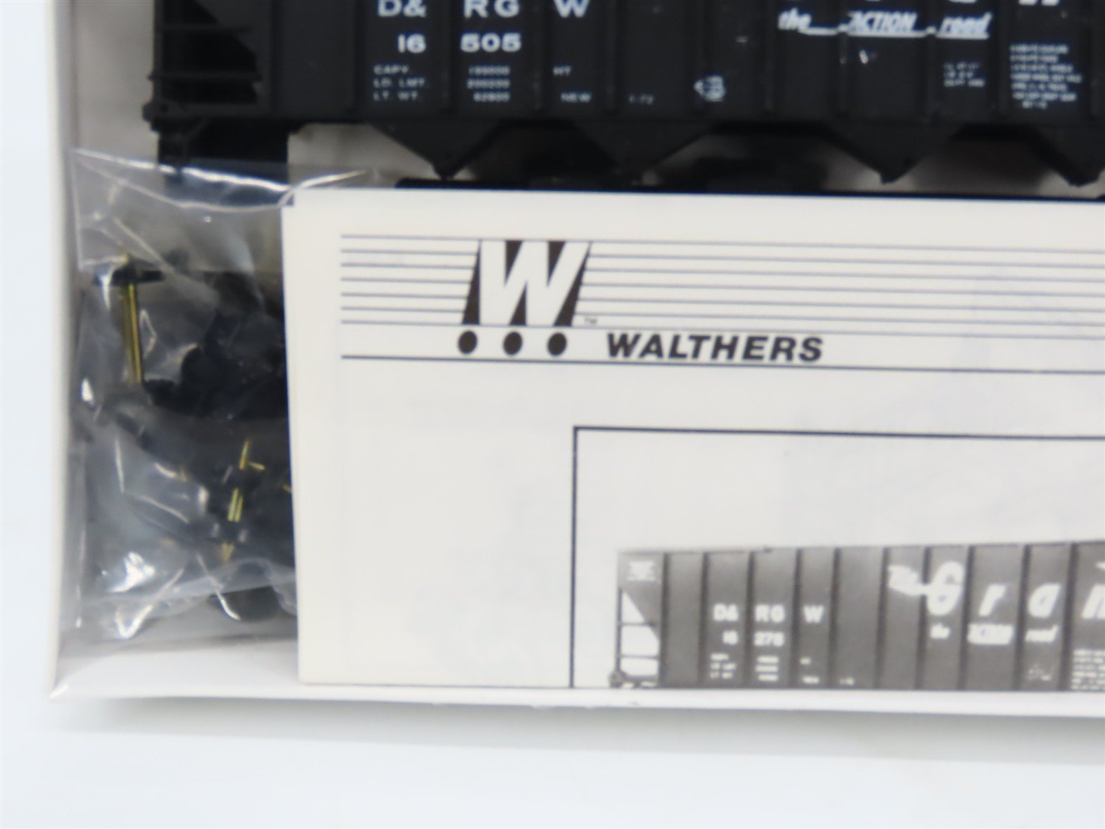 HO Scale Walthers 932-4933 DRGW Rio Grande 100-Ton 4-Bay Hopper Kits 6-Pack #1