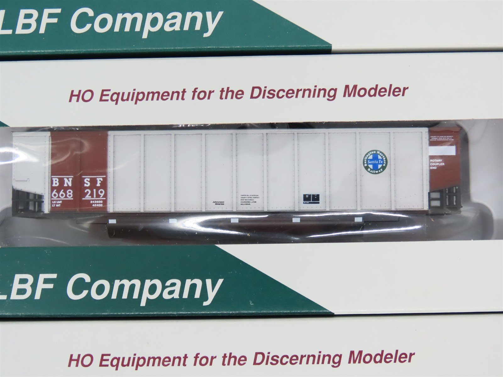 HO LBF Kit 1452 BNSF Burlington Northern Santa Fe Johnstown Coalporter 12-Pack