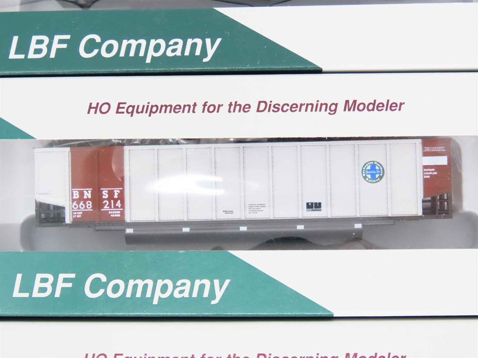 HO LBF Kit 1452 BNSF Burlington Northern Santa Fe Johnstown Coalporter 12-Pack