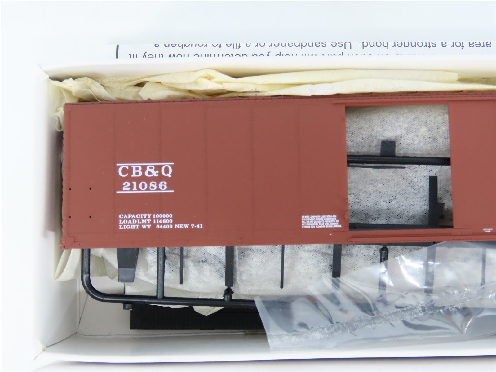 LOT of 3 HO Scale PROTO 2000 Kits ERIE/P&LE/CB&Q Railroad 50' Box Cars