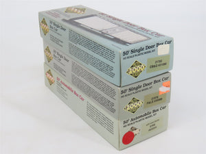 LOT of 3 HO Scale PROTO 2000 Kits ERIE/P&LE/CB&Q Railroad 50' Box Cars